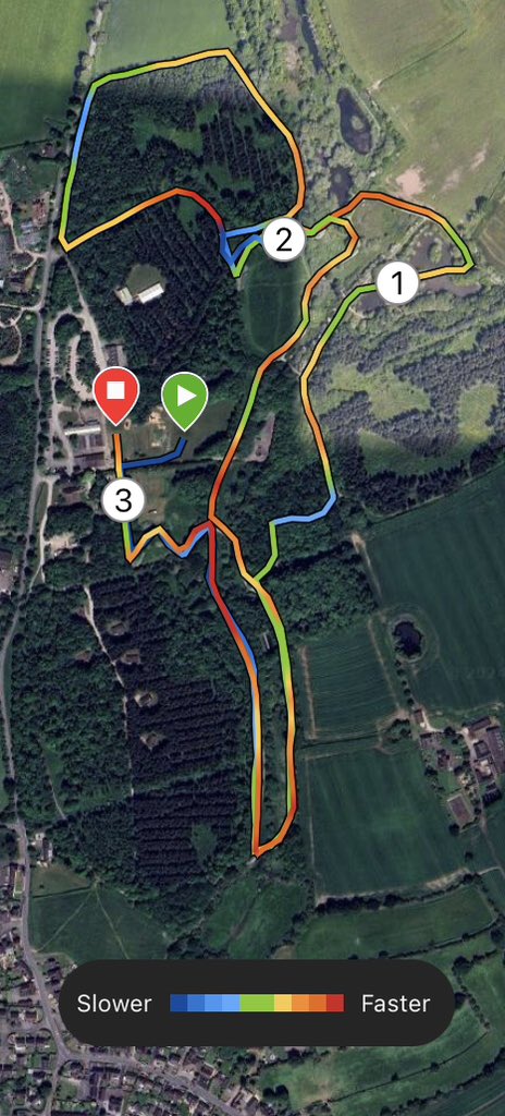 SamABaxter's tweet image. Rosliston parkrun this morning. It was very much what I was expecting. An amazing route if you like a trail run. A couple of cunning inclines at half way and at the end.