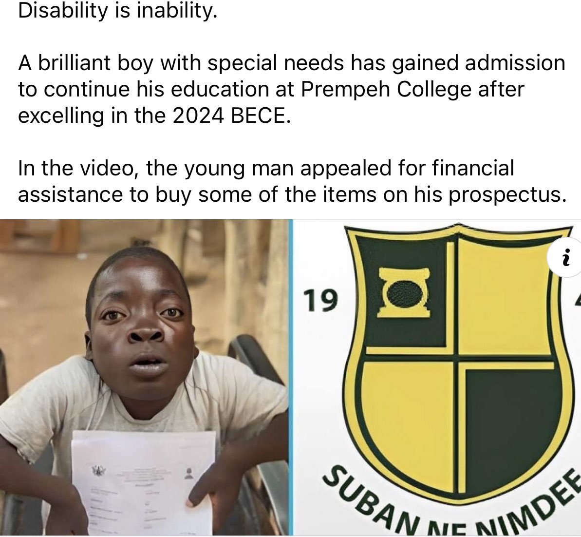 OseiTutuDickson's tweet photo. To whom it may concern, kindly retweet to reach his destiny helper🤲🙏 https://t.co/bvMypnOr7k