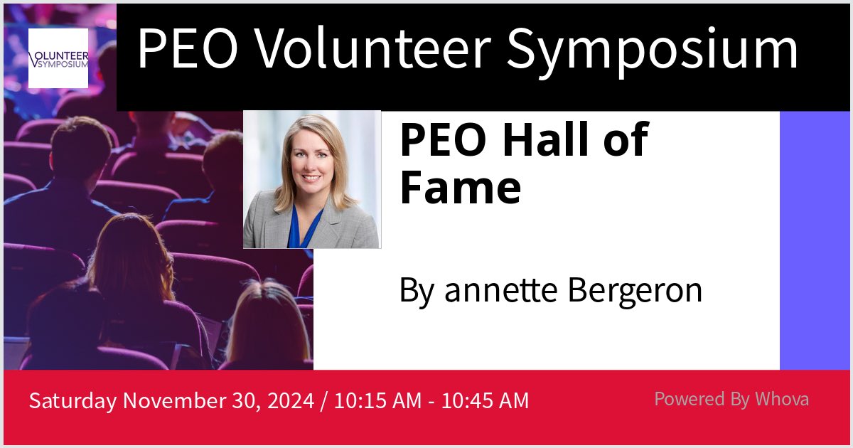 Reminder! I am speaking at PEO Volunteer Symposium. Please check out my talk if you're attending the event! #professional #engineers #ontario #volunteers #engagement - via #Whova event app