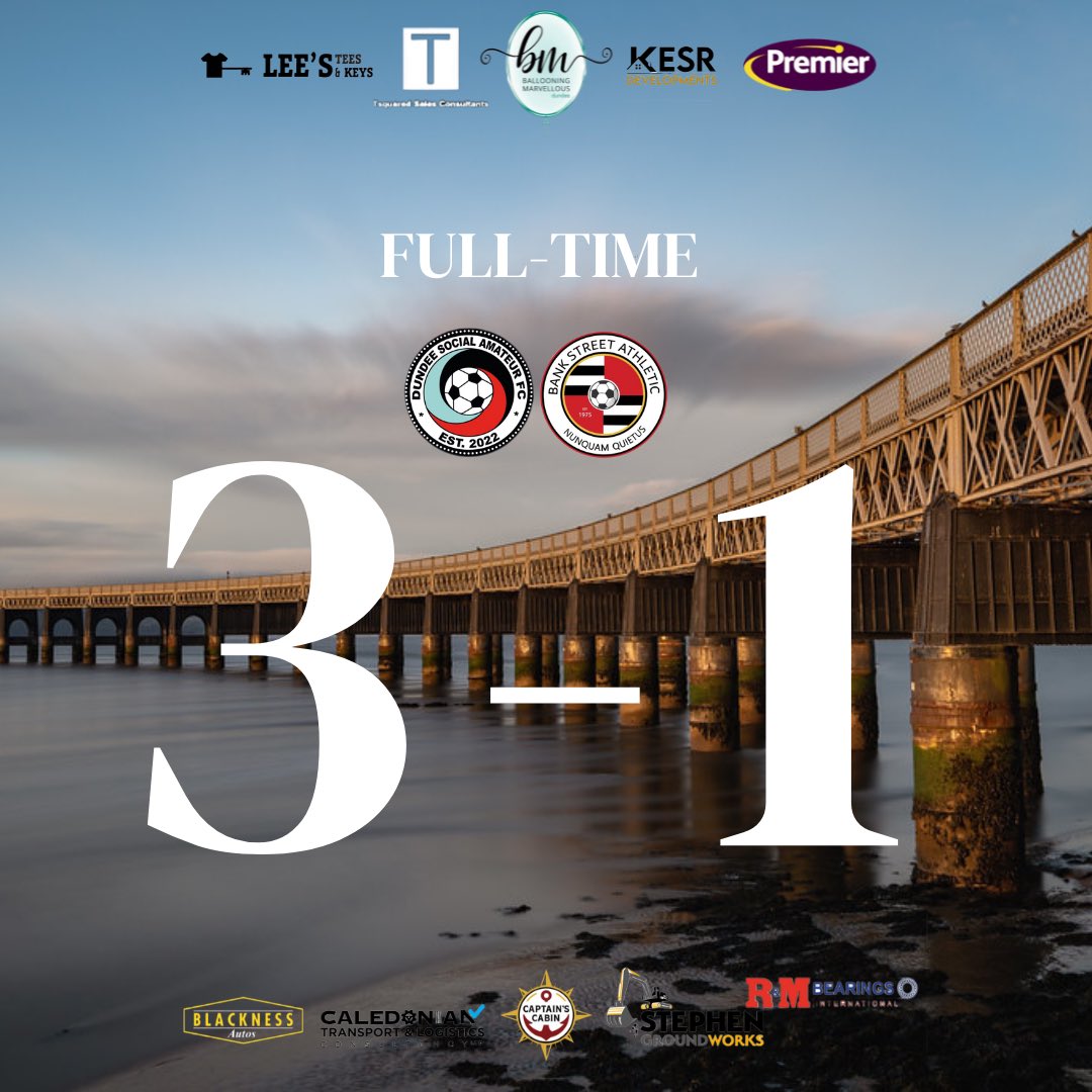 3 Points!✅

We take home the 3 points after a hard fought victory at Riverside park.  

Goal scorers: 
Graham Allan x1 
Daragh Mcafferty x1 
Eoghann Davie x1 

MOTM:
Graham Allan 👏🏼👏🏼

#monthesocial | #3pointsaturdays💥