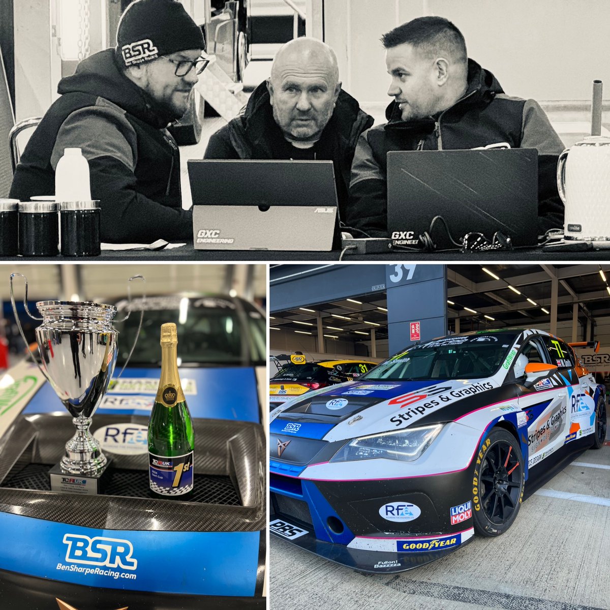 GXC_Engineering's tweet photo. Looking back to the last race of TCR UK!
We've all visited Silverstone before but never used the International layout so we had a little bit of work to do learning the track. Mark Smith put in a great drive in the last race to reward all the guys with another trophy, fantastic! https://t.co/1SoHXsKhzf