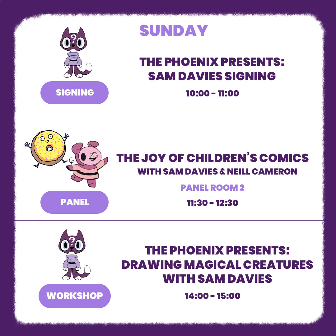 📍Where to find us! 

Just one week to go until Thought Bubble 2024 ✨ We'll be hanging out in Bubbleboy Hall at tables F1-3. Come say hi!

The full Thought Bubble programme can be found on their website.