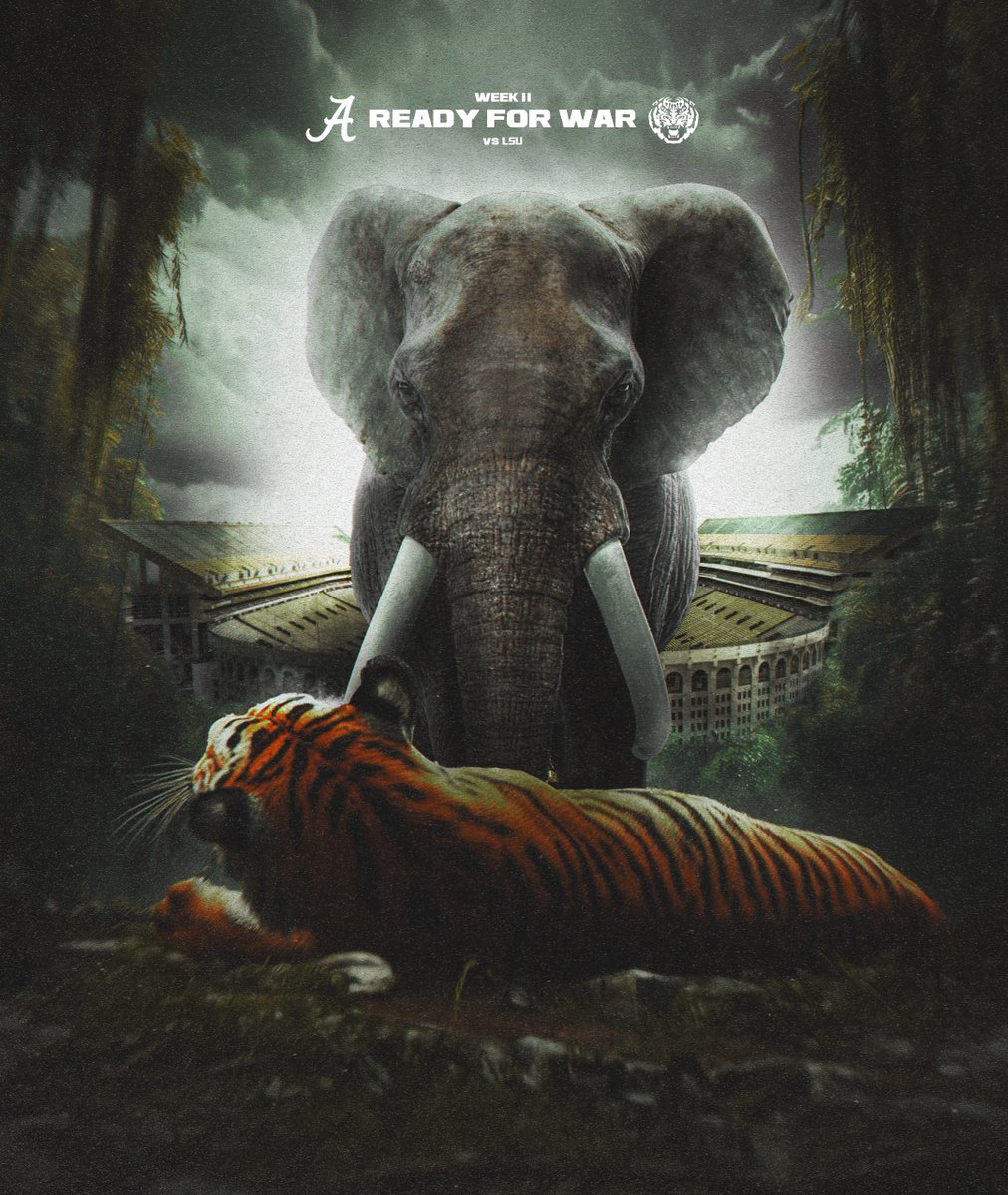 Ready for War. 💪

#RollTide