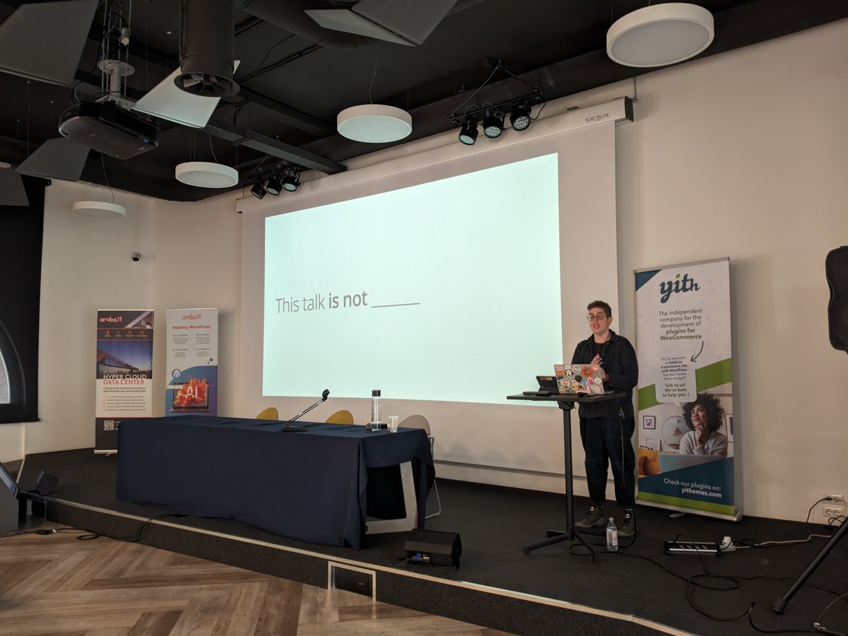 lopo's tweet image. At the Rome #CoreDays2024, @karmatosed guides us into the anatomy of a #WordPress block theme, with plenty of suggestions from her own (massive) experience!