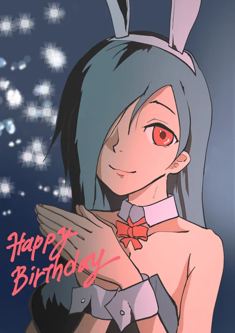 イオリン、お誕生日おめでとうございますしっかり体調ととのえてね!(意味もなくバニーガールなのは気にしないでね) #イオリの森美術館 