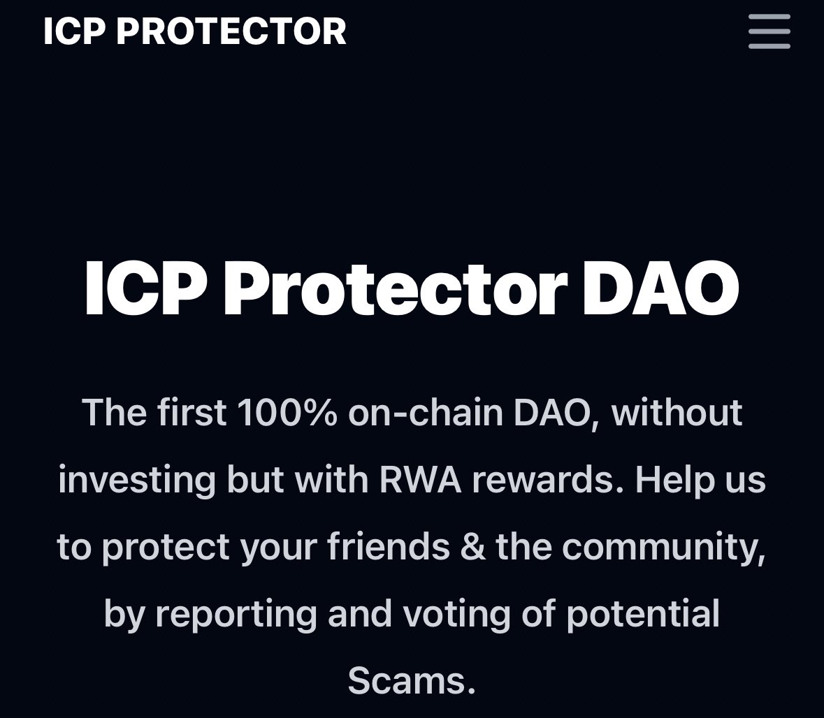 ICPprotector's tweet photo. Keep the Scams away, by using https://t.co/iQO3cpeoa6
#ICP #ICPProtector🛡️ https://t.co/ofndrgnSnJ