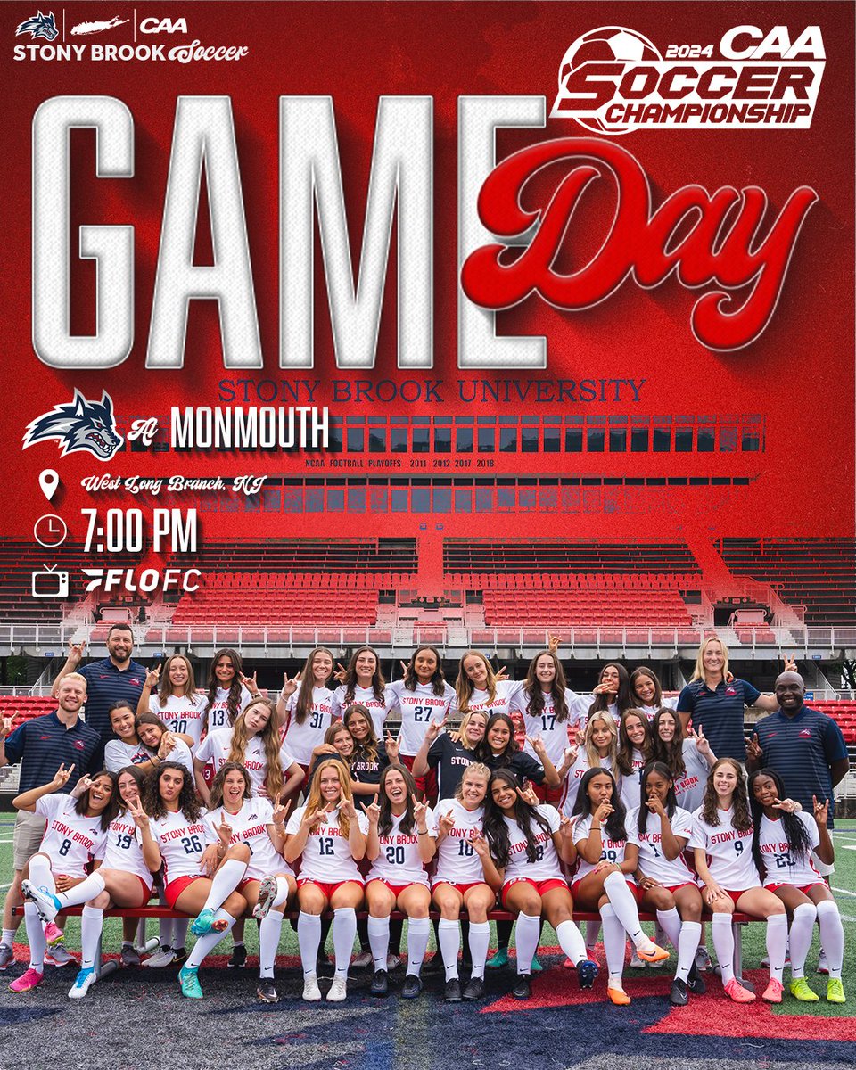 CAA Championship Gameday 🏆

🆚 Monmouth
⏰ 7:00 p.m.
📍 West Long Branch, N.J.
🏟️ Hesse Field on the Great Lawn
📊 bit.ly/3CsXvju (StatBroadcast)
💻 bit.ly/3Kf3N8m (<a href="/FloFC_/">FloCollege | Soccer</a>)

🌊🐺 x #CAASoccer