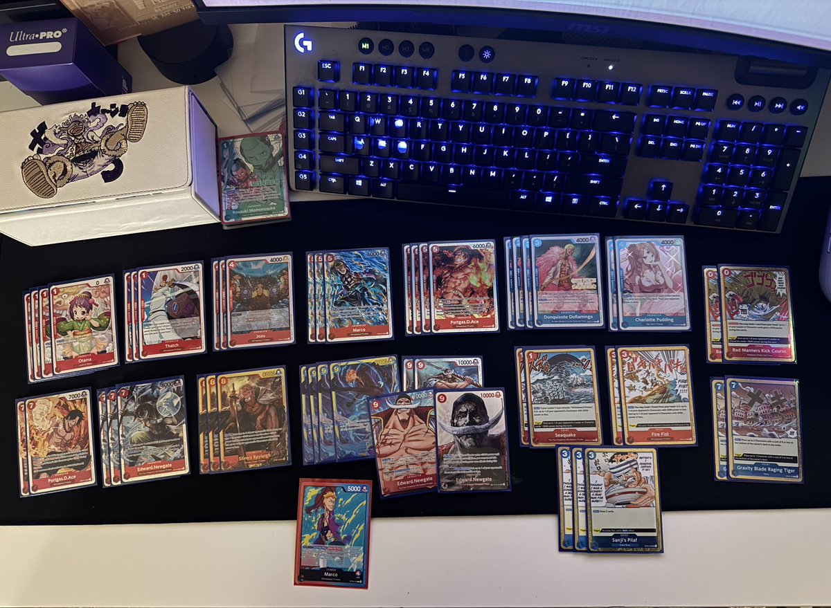 TheEndOfTime's tweet image. Went 2-2 with Marco at Collectible Exchange. Made a huge misplay against BY Luffy but overall happy learning Marco. Back to back Sanji/Whitebeard the 🐐
Round 1: Smoker ✅ 1st 🎲❌
Round 2: Bonney ✅ 1st 🎲❌
Round 3: BY Luffy ❌ 1st 🎲❌
Round 4: Doffy ❌ 2nd 🎲✅
#optcg #op8.5