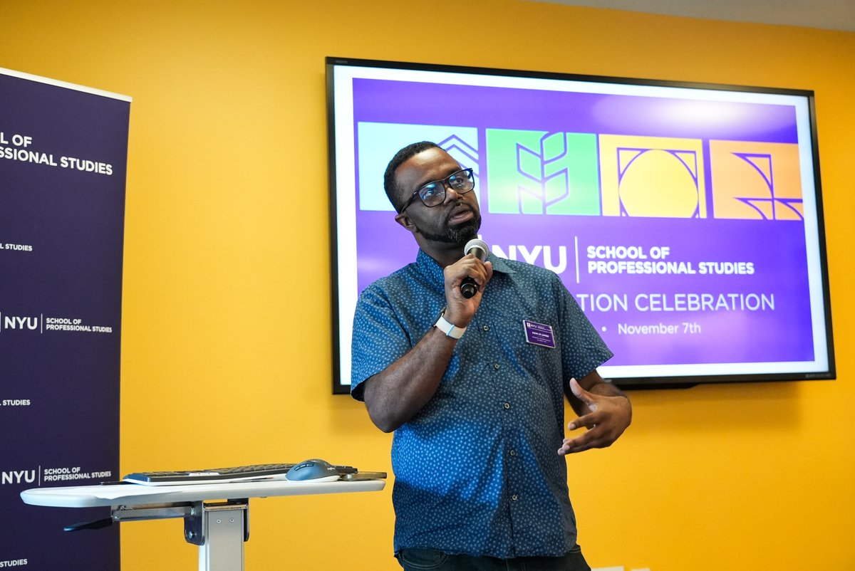 NYUSPS's tweet image. We continue to celebrate our first-generation college students within the @NYUSPS community, including Akim St.Omer, Program Administrator for Student Engagement within the @NYUSPS Office of Student Affairs. 
#WeAreSPS #FirstGenForward #CelebrateFirstGen