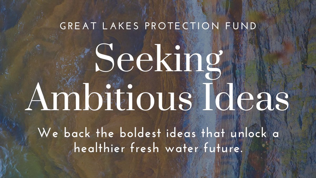 Got a game-changing idea for the Great Lakes? We’re funding teams that are developing bold, innovative solutions to protect and restore our waters. If you’re ready to make a lasting impact, connect with us to learn more! glpf.org/for-innovators…