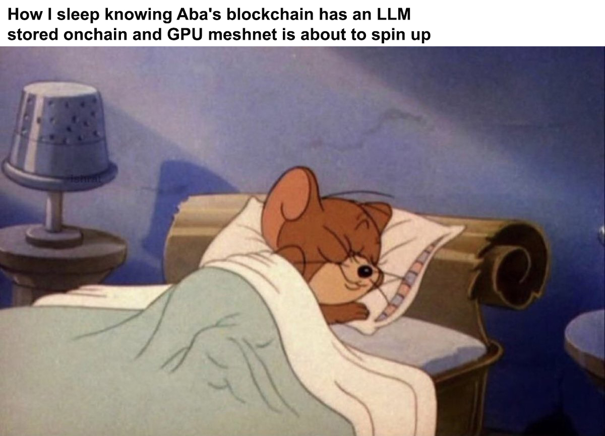 gm 💙

sleeping like a mouse, how about you?
<a href="/aba_project/">Aba Project 🌊</a>