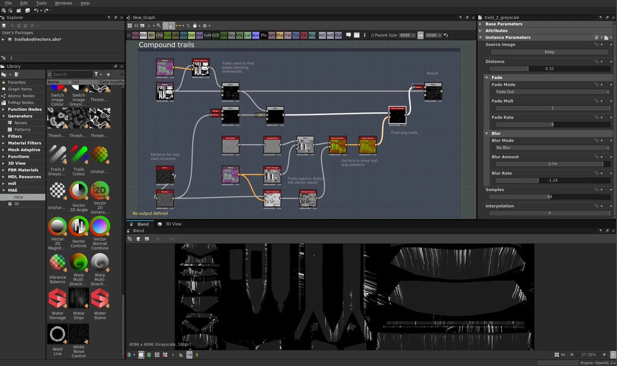 RassoulEdji's tweet photo. DNEG opted to use Substance Designer to procedurally create a lot of their textures for their Jaegers. Here are some screenshots of their workflows in Designer: https://t.co/EwXoqjyYYY