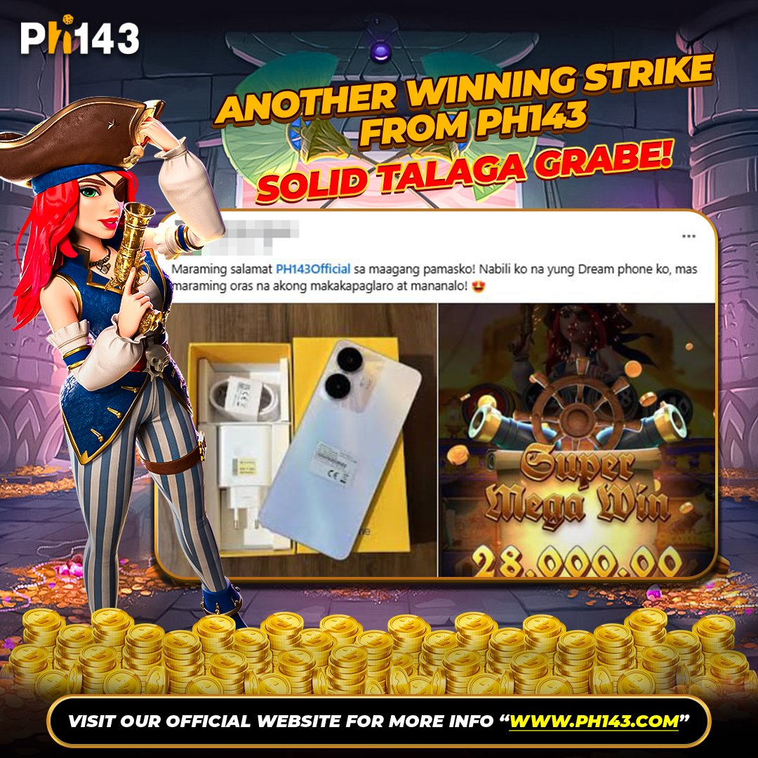 PH143OFFICIAL_'s tweet photo. PH143: Congratulations to our lucky Player!

🎉 Isa nanamang satisfied player and nagkamit ng bigwin! Maglaro at manalo na dito sa PH143 at baka ikaw na ang susunod na mananalo ng Big win today! 🪙🤑🪙

#Ph143 #ExclusiveEvent #Winmore #MoreBonuses #Testimonial #Bigwin https://t.co/9GWUy4G8Ly