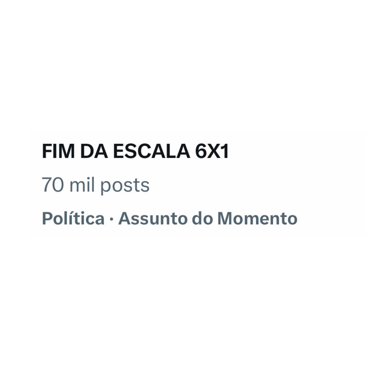 PESQUISA

Você é a favor do FIM DA ESCALA 6X1?

❤️ SIM
🔄 NÃO
