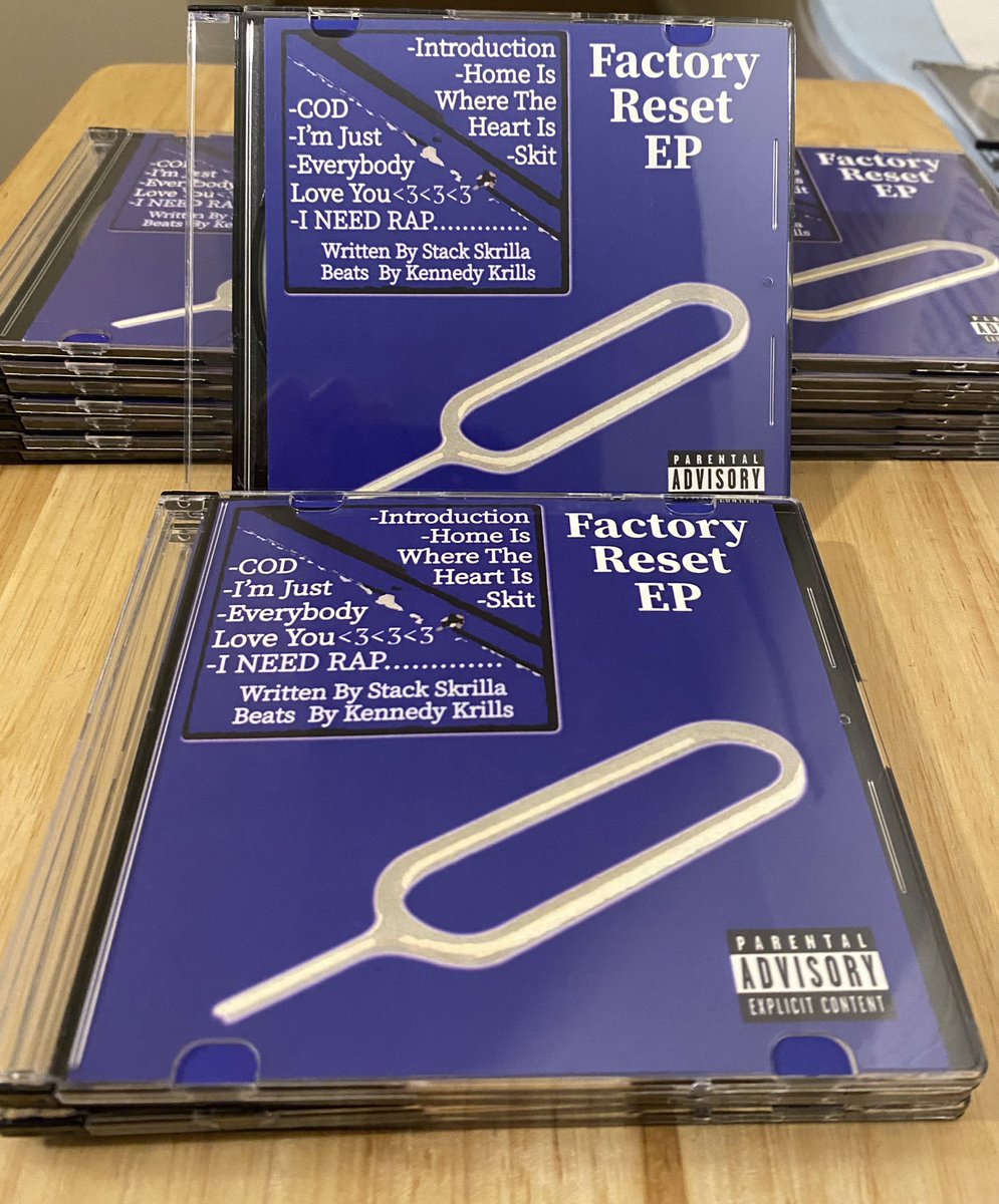 kkrills's tweet photo. “Factory Reset” CD 💿
By Stack Skrilla
Produced by Kennedy Krills
#CommonwealthProductions
https://t.co/3ZvEaAUWtQ https://t.co/hEzv0YpGot
