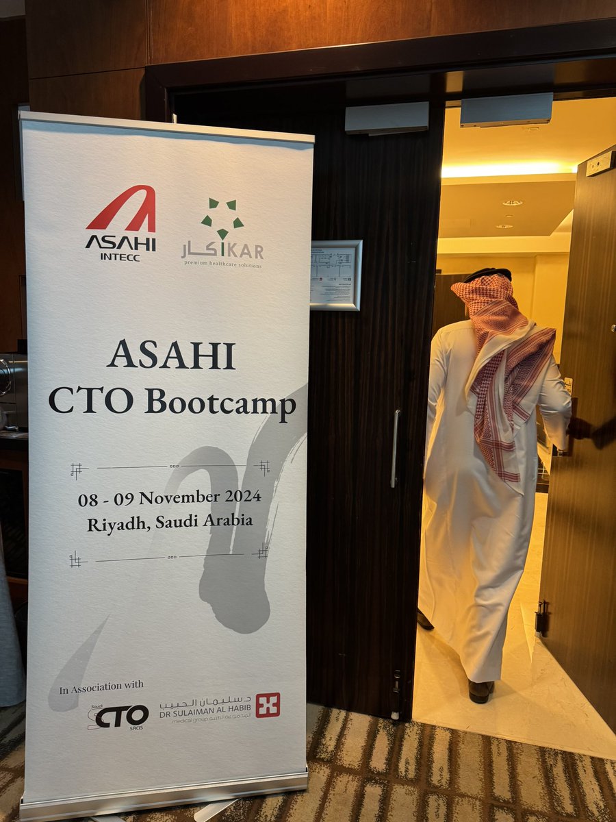 An amazing bootcamp for early career interventionalist organized by Saudi CTO club <a href="/SACIS_KSA/">SACIS</a> and supported by <a href="/AsahiInteccMEA/">Asahi Intecc Middle East</a> 
Was great to spread the fundamentals of CTO and did live case with the amazing Oweyad a tough retro case ended with excellent results ✅🇸🇦🇸🇦