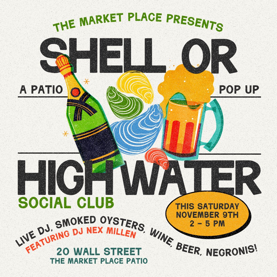 Join us today <a href="/MarketPlaceAvl/">The Market Place</a> from 2 - 5PM as we work towards reopening w/ “Shell or High Water” Oyster Roast w/ Negronis, beer, wine, &amp; DJ <a href="/nexmillen/">Nex Millen</a> spinning the beats. Come party w/ us!

#shellorhighwater #oyster #oysterroast #negroni #party #reopening #patioparty