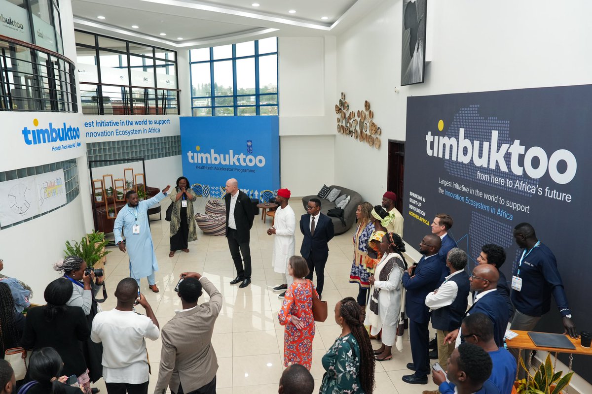 timbuktooafrica's tweet photo. 40 🏥 innovators 
21 🌍 countries  

The timbuktoo #HealthTechHub is officially LIVE! Please join us on this journey from here to Africa’s future.  Thank you @UNDP, Government of Rwanda, and Partners for your commitment to support Africa’s #NextGen.

#YouthConnekt2024 https://t.co/gVrZEU5gm0