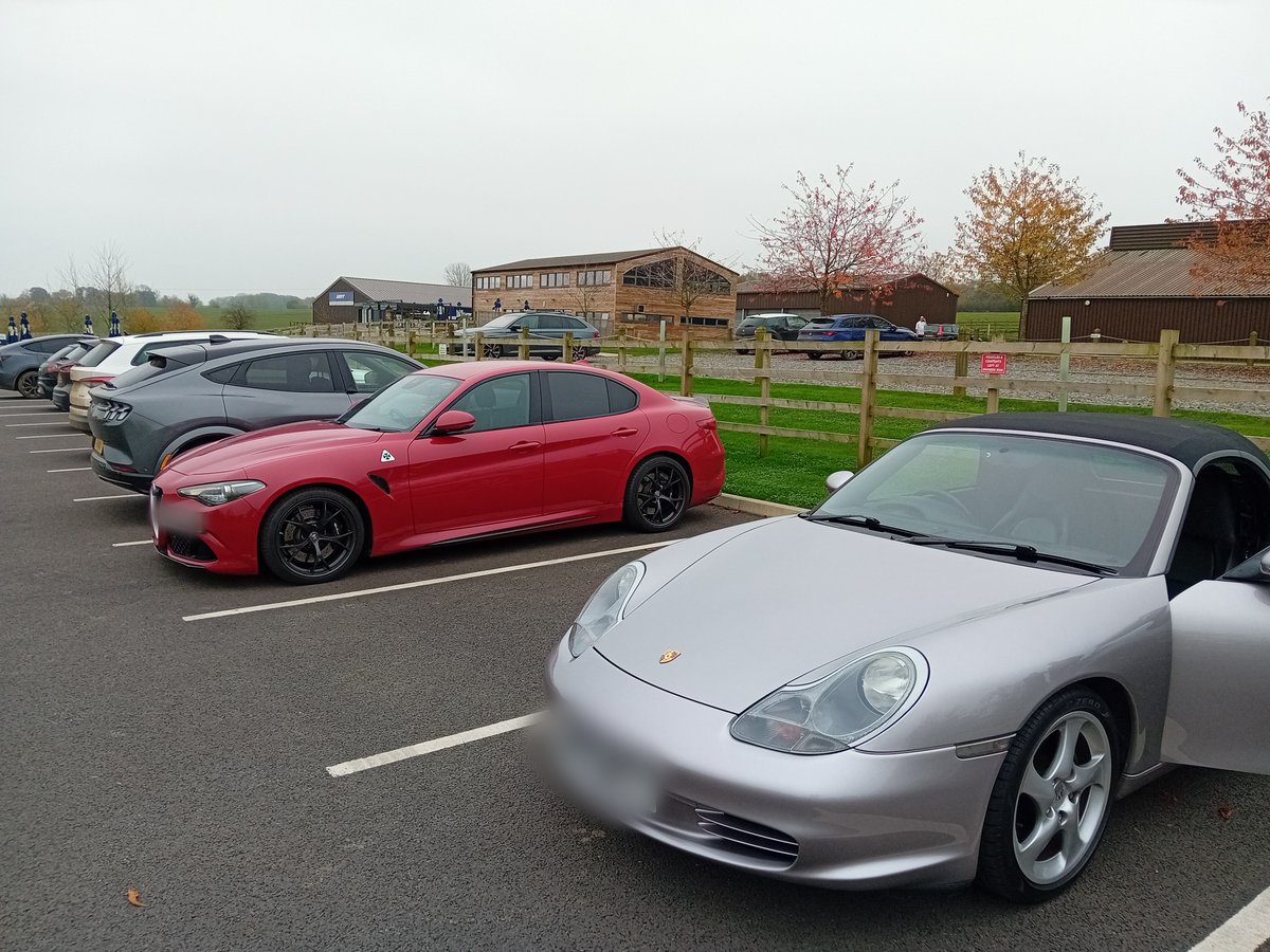 TheSuperpigeon's tweet photo. Up and at 'em early for a boys run out to @Cafe_Ventoux at Tugby for breakfast. Stretching the legs of the Quadrifoglio & Boxter on the #RutlandTT #AlfaRomeo #Porsche #CafeKnowledge #FullEnglish #Bosh https://t.co/ixtX1kYusz