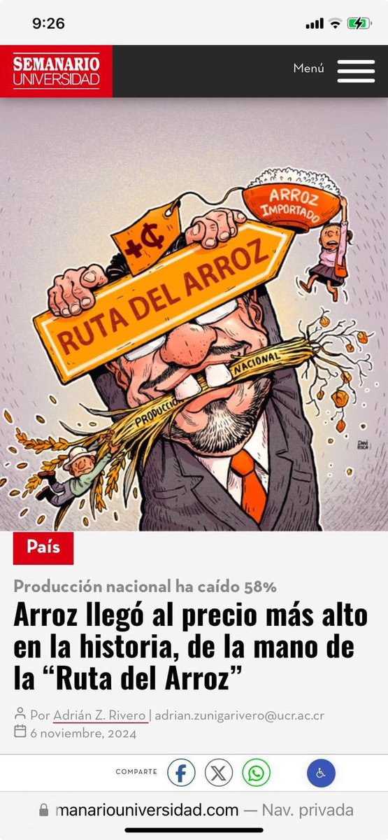 Otra promesa cumplida, quebrar a los arroceros...