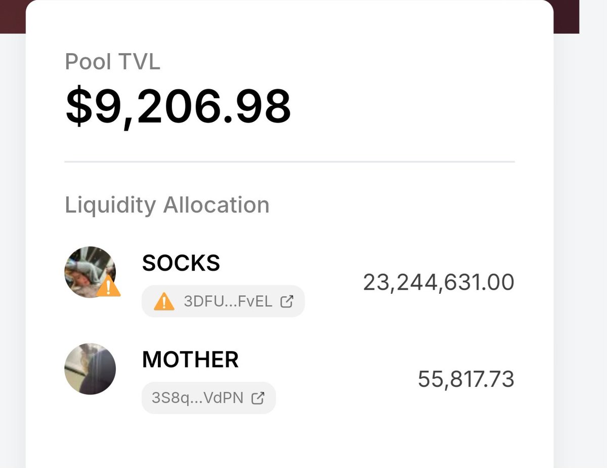 <a href="/IGGYAZALEA/">IGGY AZALEA</a> $Socks and $Mother liquidity pool is at an all time high $Socks loves $Mother