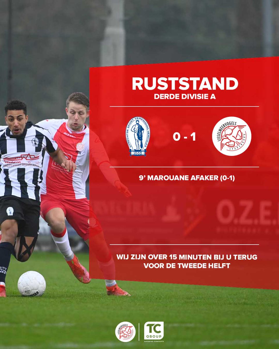 VVIJV's tweet photo. Het is rust in Utrecht. In een redelijk gelijk opgaande wedstrijd gaat IJsselmeervogels door een treffer van Marouane Afaker aan de leiding.
#HERIJS (0-1) https://t.co/3iZMmxCqlN