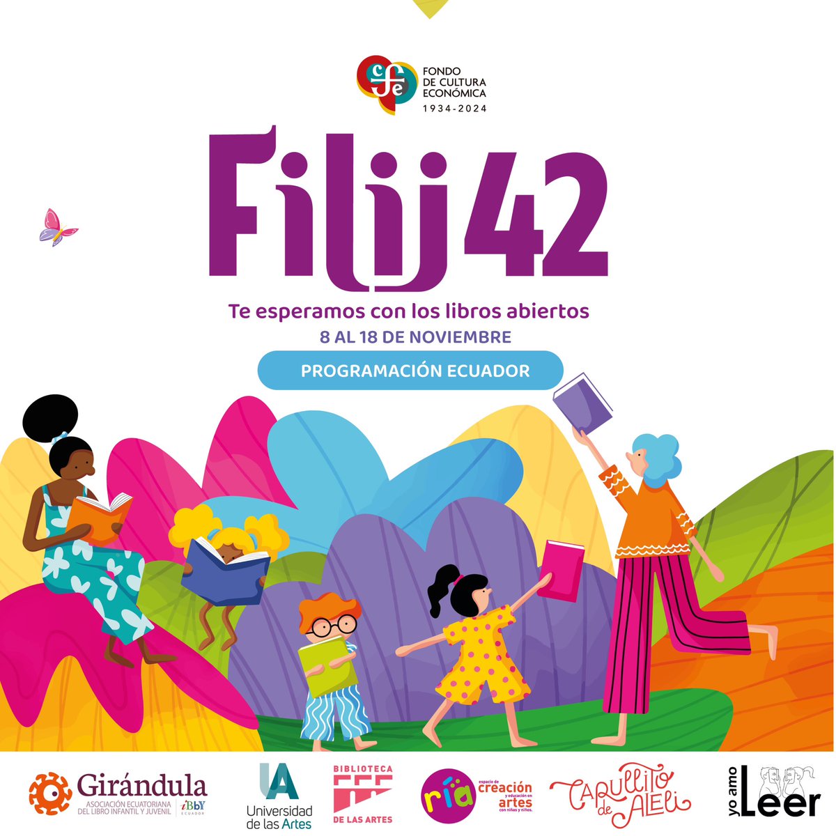 FceEcuador's tweet photo. Creemos en la Literatura Infantil y Juvenil ¡Nos unimos a la #FILIJ42! 
Te dejamos la programación que tendremos en la Librería Carlos Fuentes #Quito https://t.co/ylAGUu7oIn