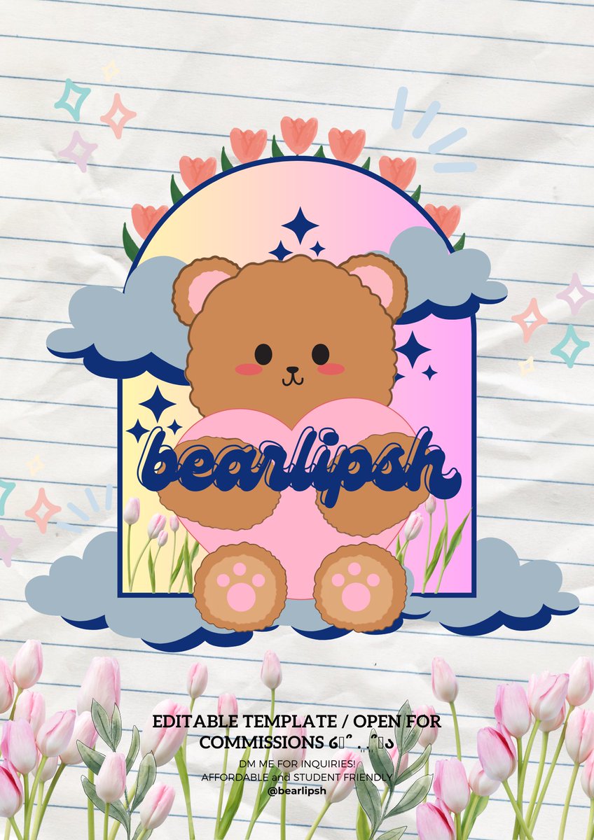 bbearlipsh's tweet photo. hello student buddies! need help with your graphic assignment/tasks?  feel free to send me a dm for commission request and templates 🧸

🌷 affordable
🌷 beginner
🌷 student friendly https://t.co/YUQNx9n9EX