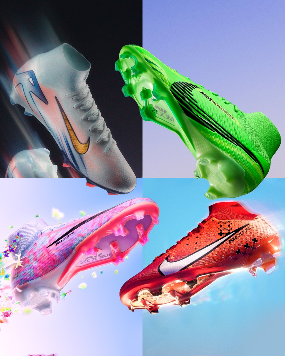 futbolfactory's tweet photo. 𝗠𝗲𝗿𝗰𝘂𝗿𝗶𝗮𝗹 𝗗𝗿𝗲𝗮𝗺 𝗦𝗽𝗲𝗲𝗱 𝗦𝗲𝗿𝗶𝗲𝘀 🔥

MDS09 acaba de aterrizar ➡️ el nuevo pack de @cristiano será uno de los últimos de la saga que ha perdurado en esta última década. 

¿Con qué color te quedas de las nueve botas de la serie? https://t.co/Qo1rzO1bmA