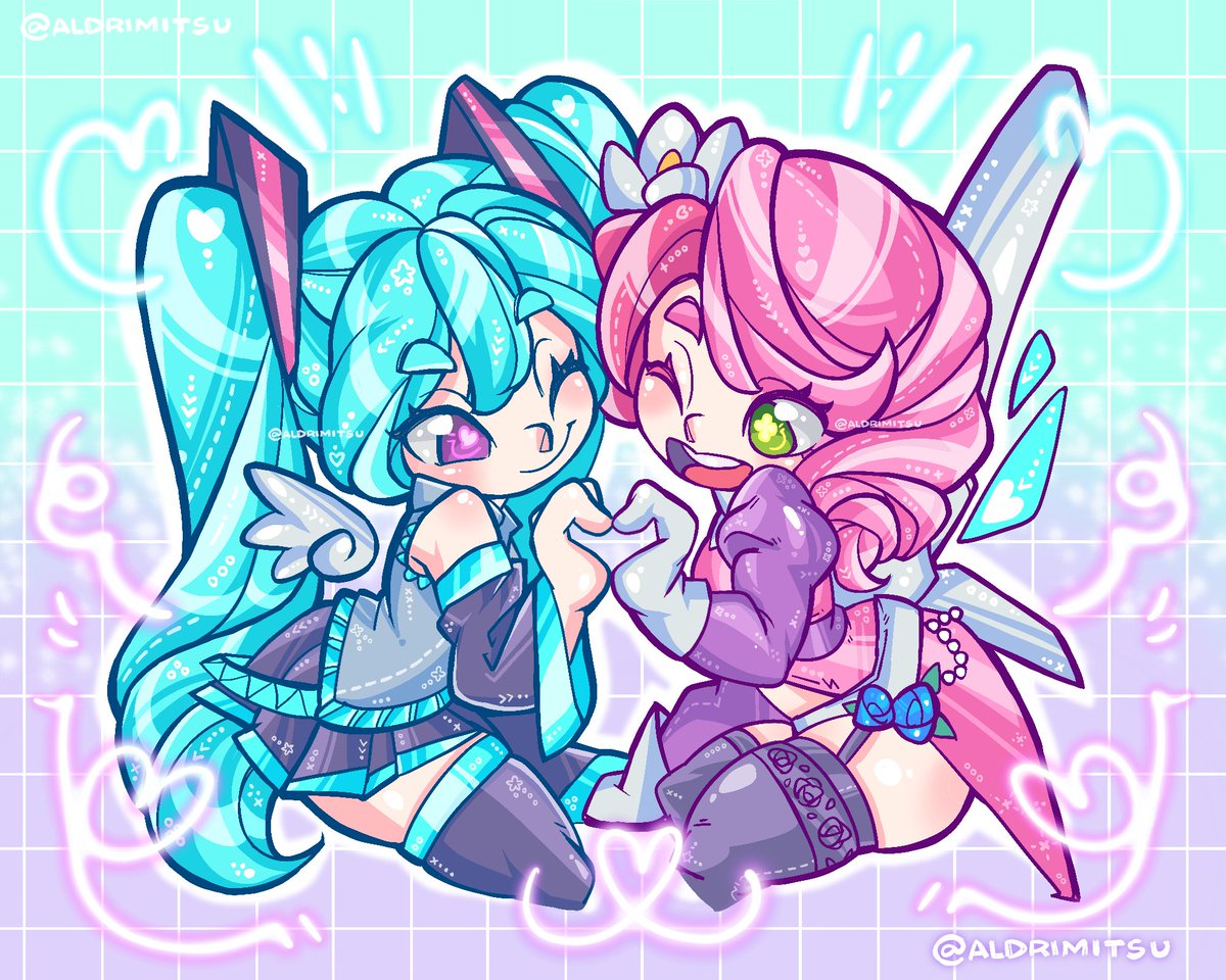 aldrimitsu's tweet photo. Y2K Android Girlies!! 🥰💖💖
Hatsune Miku (2007) 🩵 Alisa Bosconovitch (2008) 💝

Im feeling nostalgic 😅😅 I always played Project Diva 2 and Tekken 6 on the PSP althroughout highschool 🤣😭 so they’re besties!! (In my mind) 🤣💝

#鉄拳  #初音ミク #vocaloid https://t.co/5H8ImkRjxU