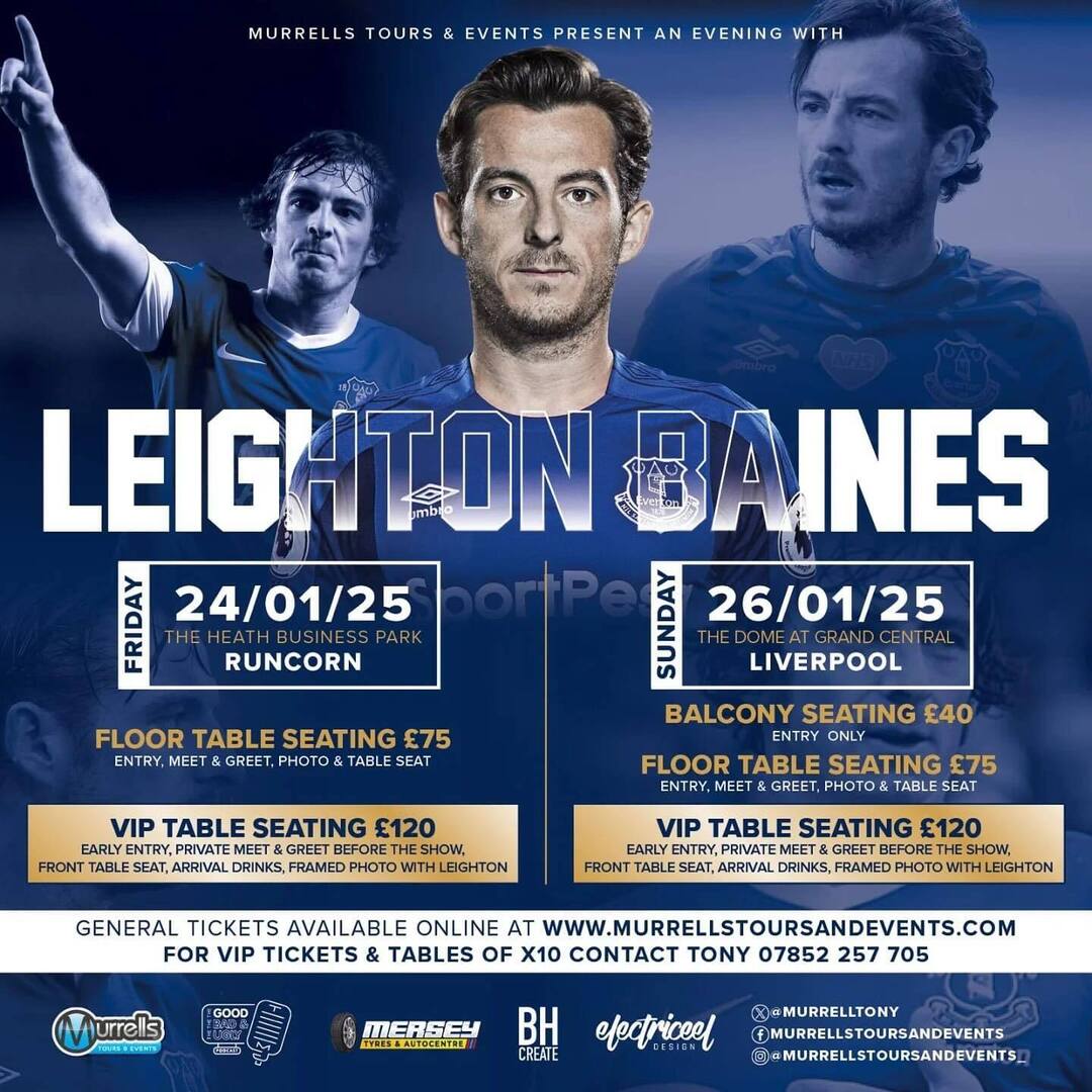 ToffeeTVEFC's tweet photo. Be a belter night this, the naughtiest left back in town talking about his career 👌🏻💙 #LB3 all the details are on the post or get in touch with @murrellstoursandevents_  to get your place #UTFT 💙🔵⚪️ #EFC #Baines #COYB #Everton https://t.co/NJ88YNNHaV
