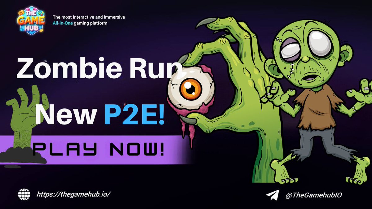 🧟‍♂️ Get Ready for Zombie Running! 
📷 Brace yourselves! 📷📷 The undead are coming to The GameHub, at 16:00 UTC 📷 Challenge the leaderboard and see who can outrun the zombies!  📷 Add @TheGameHubBot to your group &amp; be ready to survive!  100$ prize pool 
🕓📲