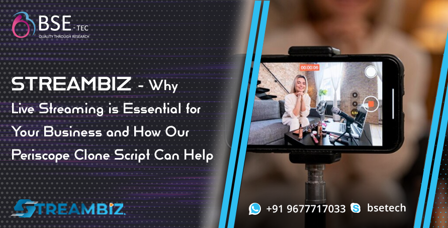 BSEtech's tweet image. Streambiz - Why Live Streaming is Essential for Your Business and How our Periscope Clone Script can help

bsetec.com/periscope-clon…

#bigoliveclonescript #livestreamingclone
#periscopeclonescript #livestreamingappclone
#livestreamingappscript