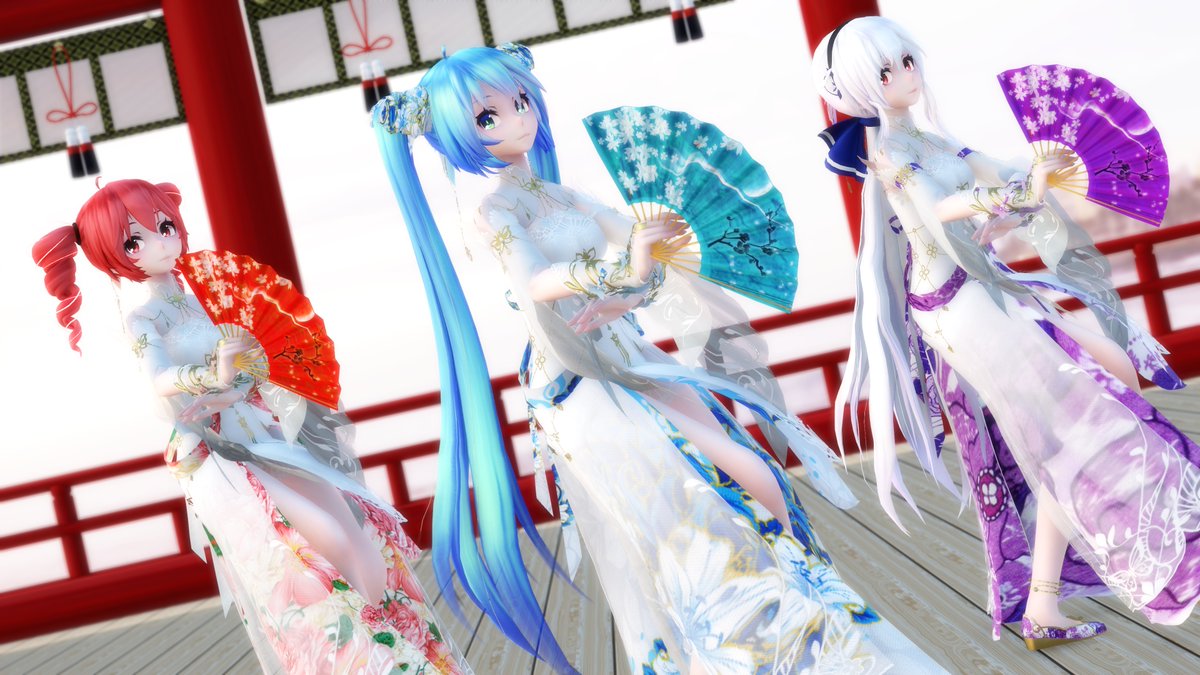 niconicoMMD's tweet photo. 【MMD】芒种【Miku Teto Haku】

扇子の開閉タイミングが難しかった

YouTube
　https://t.co/o4dfHP7EaE

ニコニコ
　https://t.co/yfAtPZztjR

#MMD #芒种 #初音ミク https://t.co/C3jhnLoLDc