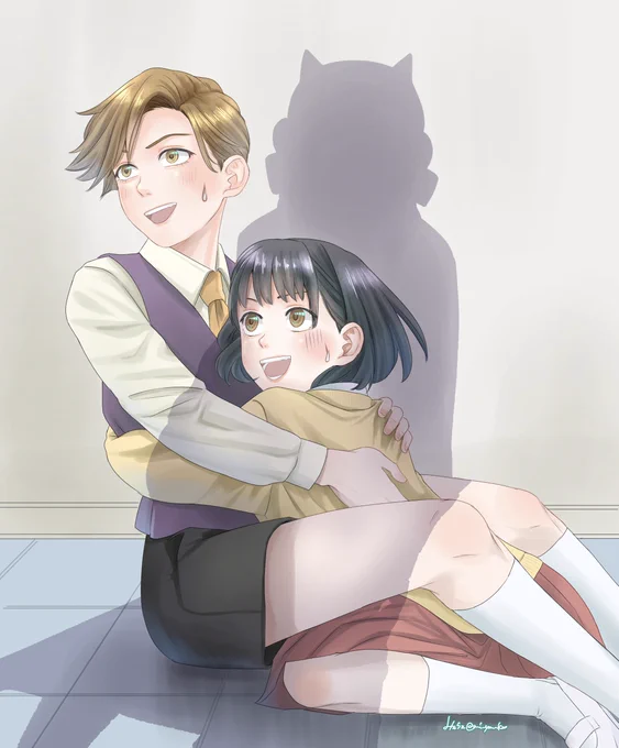 さ〜く〜ら〜さ〜ん? ヒィィ、違うんだよ、これはぶつかっちゃっただけで…!