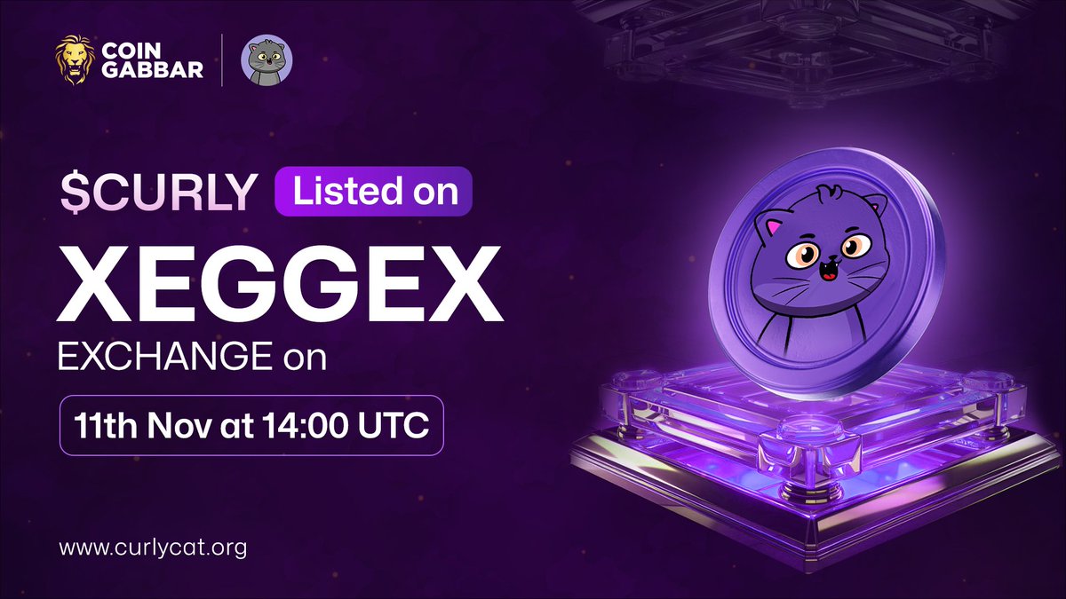 coin_gabbar_'s tweet photo. π¨ #GabbarEventUpdate π¨
Exciting news! XeggeX Exchange is listing CURLY - $CURLY, a memecoin inspired by the charming Scottish Fold cat π±β¨
Learn more about $CURLY and join the fun: https://t.co/zYxaXvoF5E
@curlycatsol @xeggex #CurlyCat #XeggeXExchange #CryptoListing #listing #CoinGabbar #memecoin #cryptocurrency