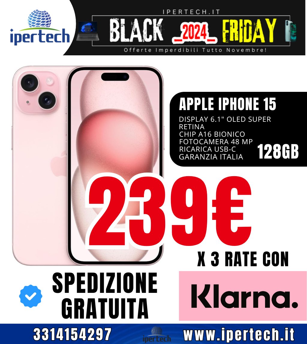 ipertechworld's tweet photo. 🖤 Black Friday da Ipertech: l'opportunità che stavi aspettando! 🖤  
#apple #BlackFriday #blackfridaysale #iphone  #8novembre #Trump #iPhone16 #Santapp #memecoins #ipertech https://t.co/mi6rBpPK8r