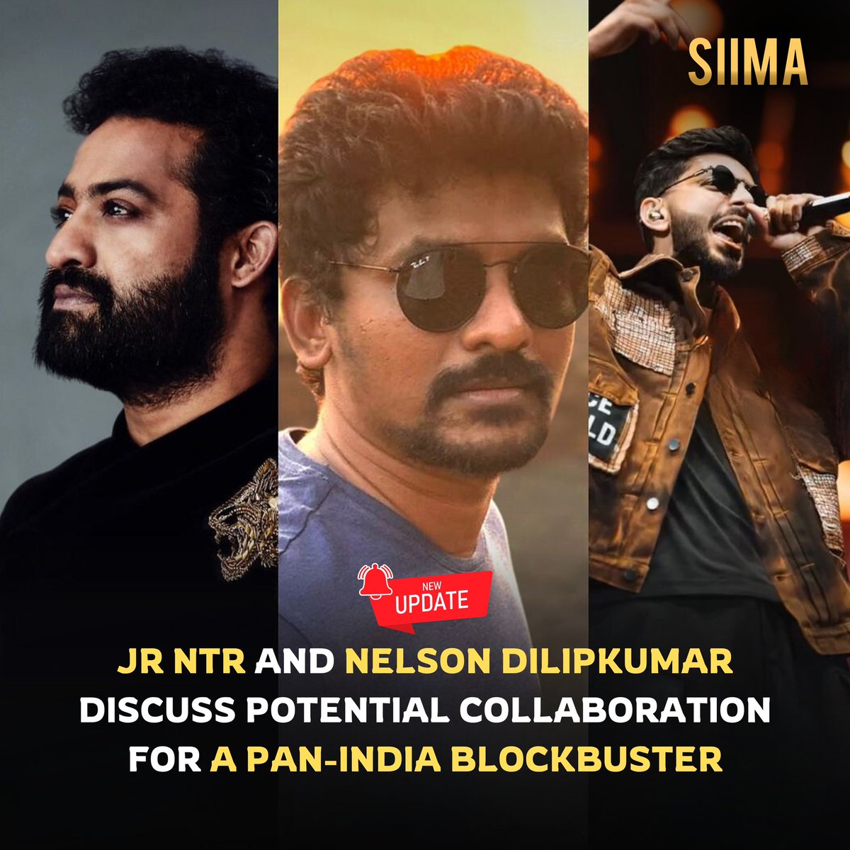 NTRFansYouthG's tweet photo. Big news brewing! @tarak9999 and @Nelsondilpkumar in talks for a pan-India blockbuster with @anirudhofficial expected to bring the beats. Get ready for a powerhouse combo! π¬π₯ #JrNTR #NelsonDilipkumar #AnirudhRavichander #PanIndiaFilm #BlockbusterInTheMaking #siima https://t.co/jRz3LCpXIn