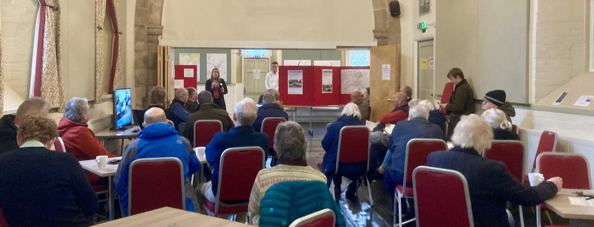 A good turnout at Priory Hall in Much Wenlock this morning for the launch of the Reg 14 consultation on the Neighbourhood Plan Review. Open until 4pm today. #neighbourhoodplan #localism #community