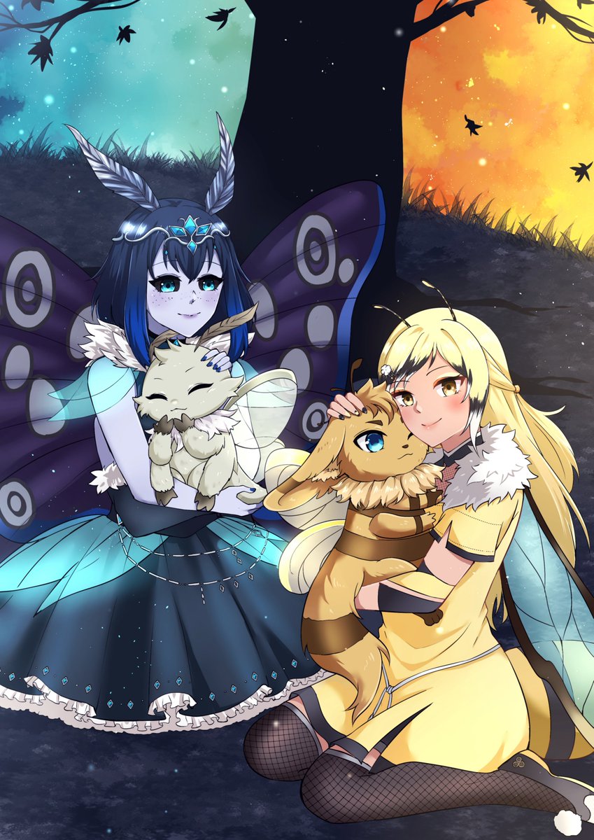 Sonne und Mond, Tag und Nacht <3
Vollkommen verschieden, aber im Herzen gleich ^^ zu schulzig? xD muss auch mal sein !! Das Supporter Bildchen für die liebe <a href="/succi_lou/">SucciLou</a> ist fertig geworden, schaut unbedingt mal bei der Hummel rein !! Ultra lieb und super cozy🥰
Art by @/kairikazu