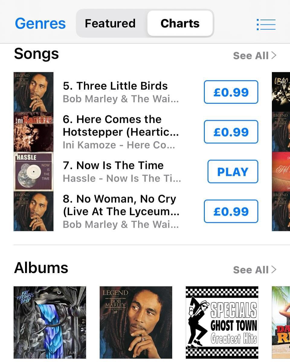 hassleuk's tweet image. Currently at No8 but hit No7 yesterday on the ITunes Reggae singles download chart #hassle #reggae #ukreggae #nowisthetime