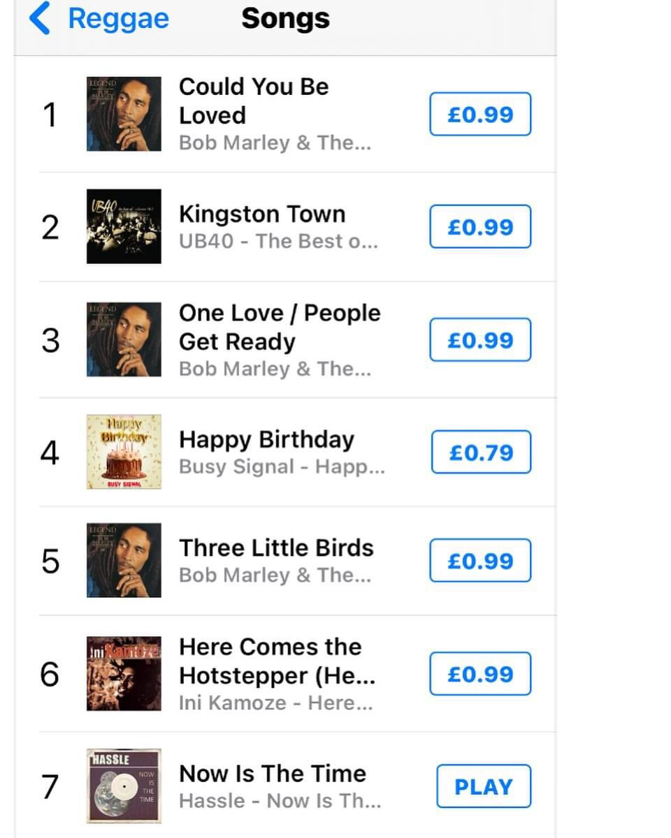 hassleuk's tweet image. Currently at No8 but hit No7 yesterday on the ITunes Reggae singles download chart #hassle #reggae #ukreggae #nowisthetime
