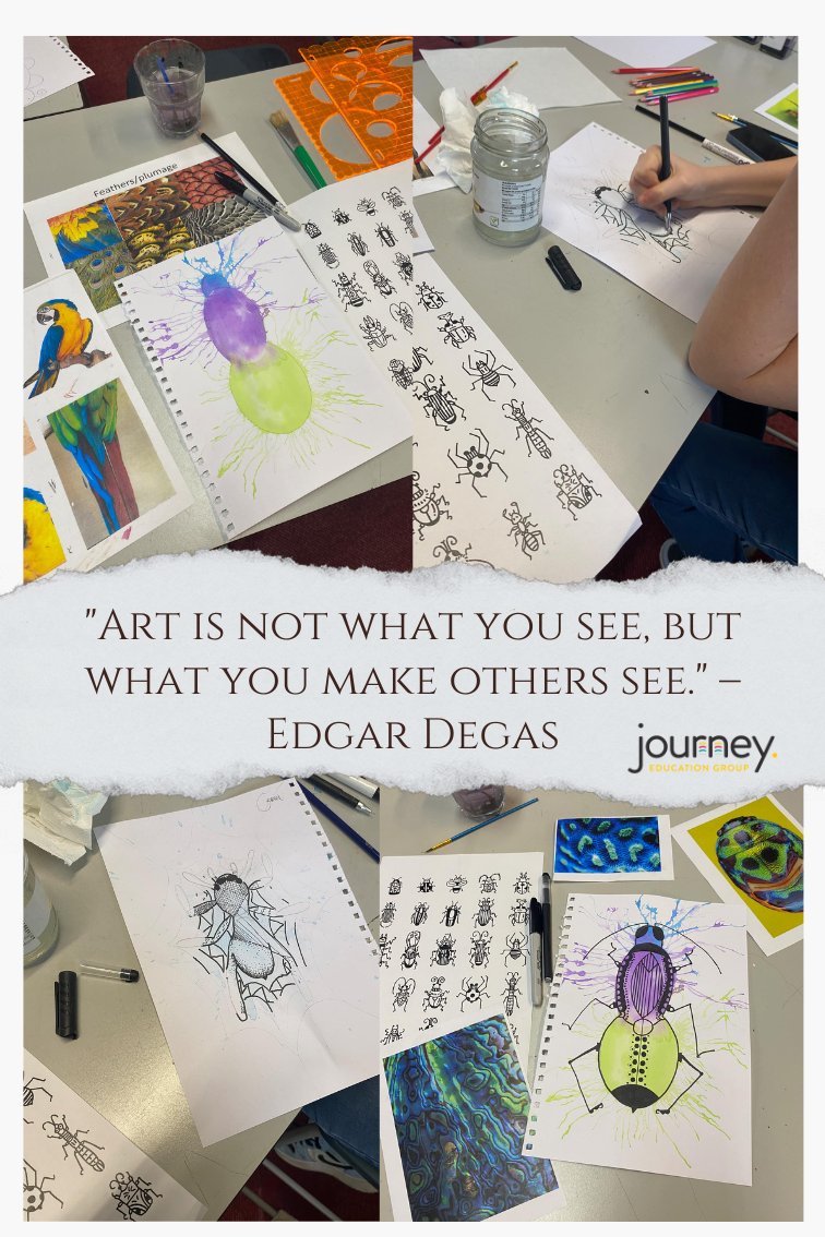 Today in Open Art Surgery, we explored the intricate anatomical structures of fascinating insects 🐞🦋

Using macro photographs as reference, we recreated our own interpretations, allowing us to appreciate the beauty and complexity of these tiny creatures 🐝🐜