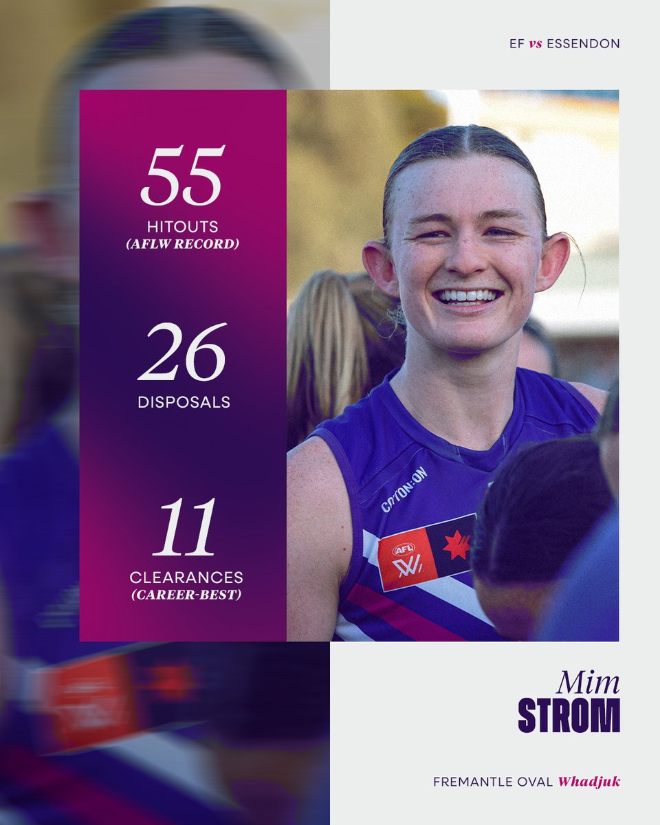 freodockersAFLW's tweet photo. RT this to let everyone know how good Mim Strom is.

unbelievable numbers.

#foreverfreo #AFLWFinals https://t.co/h2RDQQqfqt