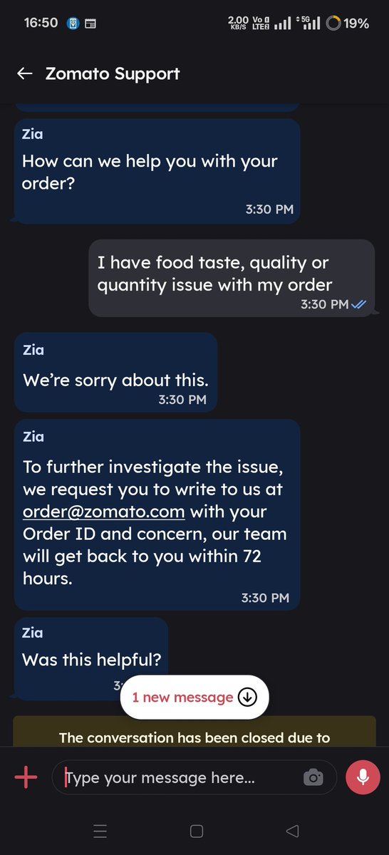 pranaykumar7669's tweet photo. @zomato Fuck with your company fucking services. Whenever someone escalates any issue about food ur fucking chatbot doesn't transfer to agent everytime. This is most fucking services company https://t.co/wHqBLdDidV