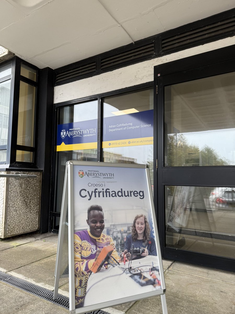 AberCompSci's tweet photo. A warm welcome to everyone at today’s #AberOpenDay we have a Show and Tell running all day - come and ask us questions about our courses. Our talks are also running to provide information about the department, courses and student experience.
➡️ https://t.co/8RpK9Ht7L7 https://t.co/hZ43AEOxNd