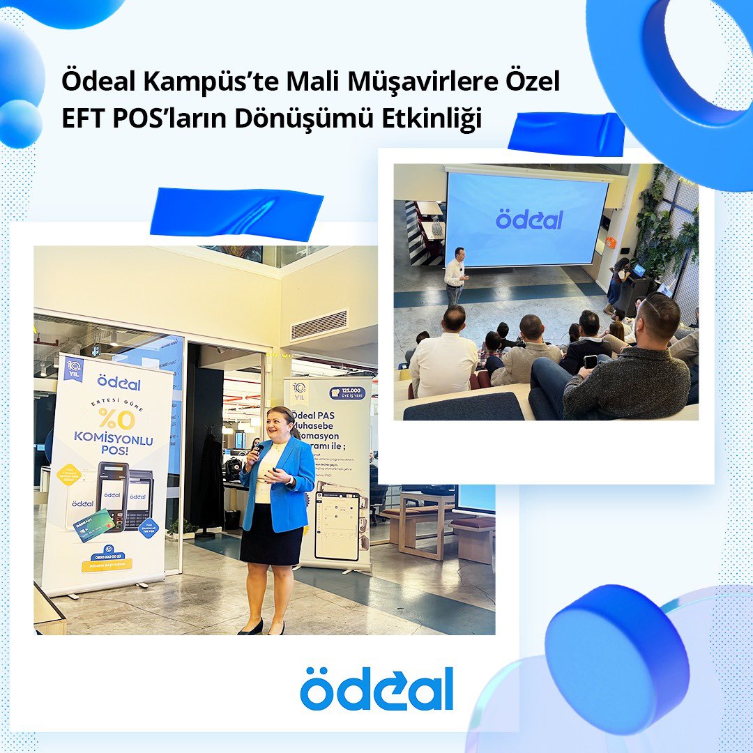 Ödeal Kampüs'te değerli mali müşavirlerimizin katılımıyla  “Seyyar EFT POS'ların İptali ve Dönüşümü” konulu bir etkinlik gerçekleştirdik!

Etkinliğimizde, CEO’muz Fevzi Güngör'ün açılış konuşmasıyla ve İş Ortakları Direktörümüz Akgün Koçali’nin anlatımıyla, Seyyar EFT POS'ların