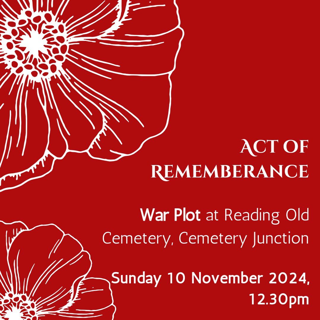 Join us tomorrow Sunday 10 November at Reading old cemetery for an act of remembrance: either face-to-face or attend our insta livestream at12.30pm. TY for support from our <a href="/UniofReading/">Uni of Reading</a> student Bugler and chaplain.