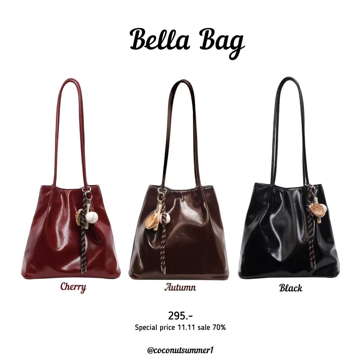 น่าลัคมากก ใบนี้ตอบโจทย์คนของเยอะㅜㅜ  ทรงนี้กำลังฮิต! ใส่ของได้ครบ ขวดน้ำ ร่ม ไอแพด แถมพวงกุญแจ จาก 890 ลด 70% เหลือแค่สองร้อยกว่าง่ะ ૮⳿ྀི.  ̫ . ̥ᐢꛒ𓂂݂♡⏳ ༘