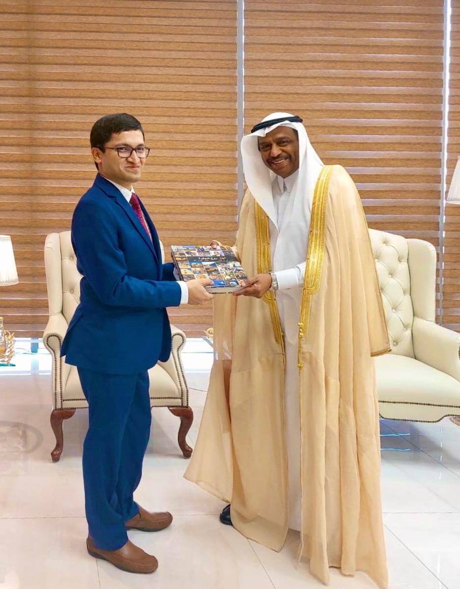 #Haj2025

Consul General Shri Fahad Ahmed Khan Suri had a fruitful meeting with the Vice Haj Minister Dr. Abdulfattah S. Mashat and discussed the preparations for the forthcoming Haj 2025.

<a href="/MEAIndia/">Randhir Jaiswal</a> <a href="/IndianDiplomacy/">Indian Diplomacy</a> <a href="/MOMAIndia/">Ministry of Minority Affairs</a> <a href="/IndianEmbRiyadh/">India in Saudi Arabia</a> <a href="/haj_committee/">Haj Committee of India</a>